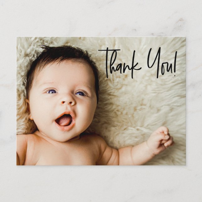 Foto und Botschaft für das Baby individuell anpass Postkarte (Vorderseite)