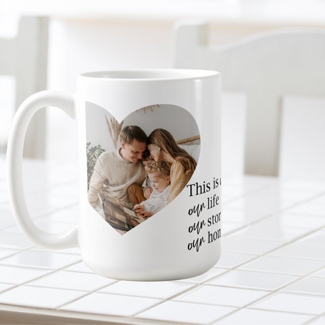 Foto- und Familienpreisgeschenk für moderne Paare Kaffeetasse (Von Creator hochgeladen)