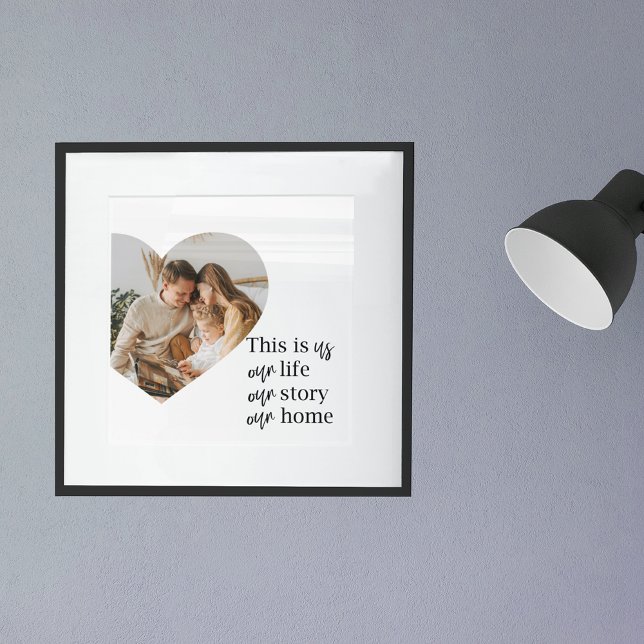 Foto- und Familienpreisgeschenk für moderne Paare Poster (Von Creator hochgeladen)