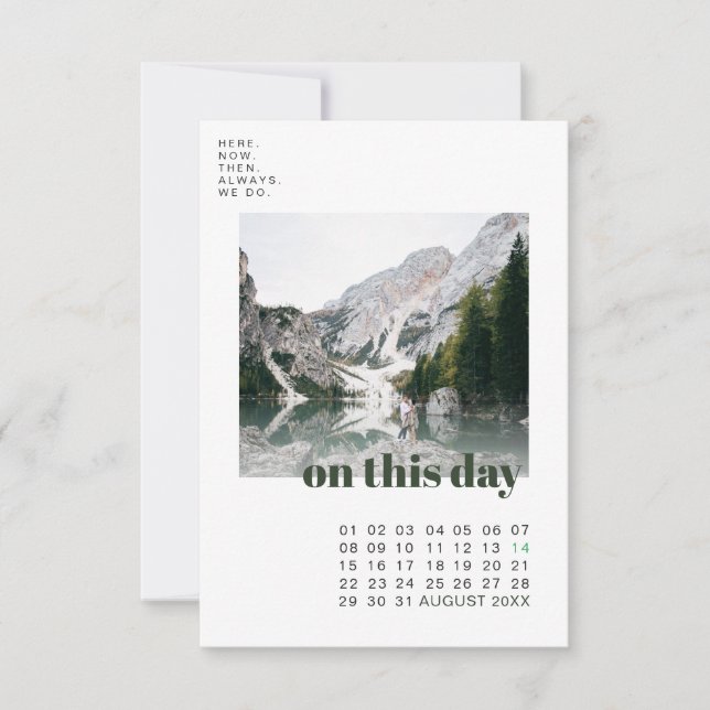 Foto und Kalender | Einfache Typografie Save the D (Vorderseite)