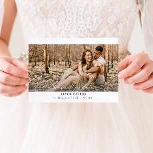 Foto und Kalligrafie 3 Mod W Save the Date Einladung