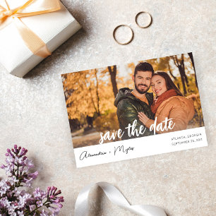 Foto und Kalligrafie 4 MOD Save the Date Einladung