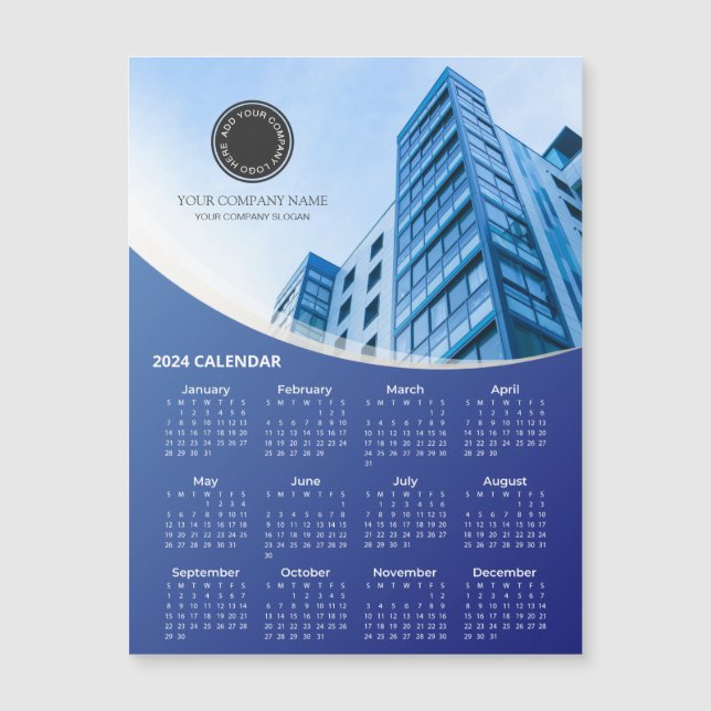 Foto und Logo 2024 Kalender Magnetkarte des Untern (Vorderseite)
