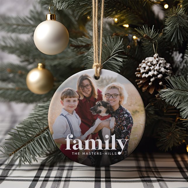 Foto und Name der Familie Keramik Ornament (Von Creator hochgeladen)