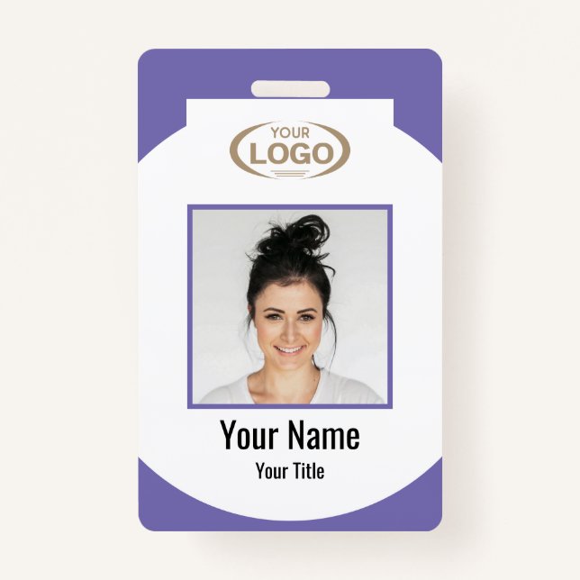 Foto und Name der Mitarbeiter mit Logo-Deluxe Ausweis (Vorderseite)