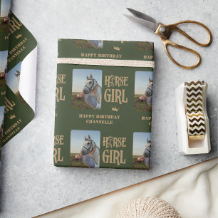 Foto und Name des Girl-Wrapping-Papiers Geschenkpapier