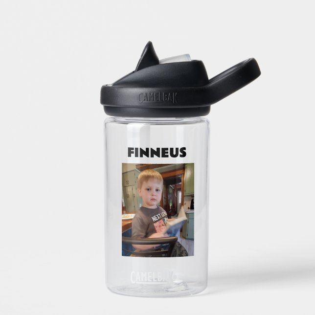 Foto und Name des personalisierten Kindes Trinkflasche (Links)