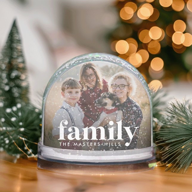 Foto und Name für benutzerdefinierte Familie Schneekugeln (Von Creator hochgeladen)