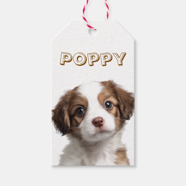 Foto und Name für ein Geschenk Geschenkanhänger (Vorderseite)