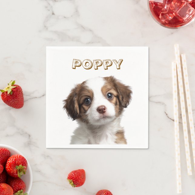 Foto und Namenspapier Napkins Serviette (Beispiel)