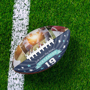 Foto und Nummer des personalisierten Spielers Football