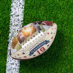 Foto und Nummer des personalisierten Spielers Football