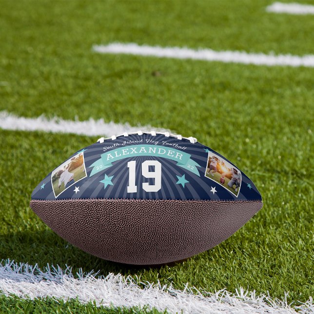 Foto und Nummer des personalisierten Spielers Football (Von Creator hochgeladen)