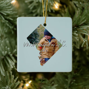 Foto und Ortsname von Washington DC Staat Keramikornament