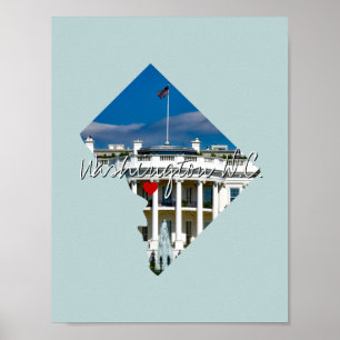 Foto und Ortsname von Washington DC Staat Poster