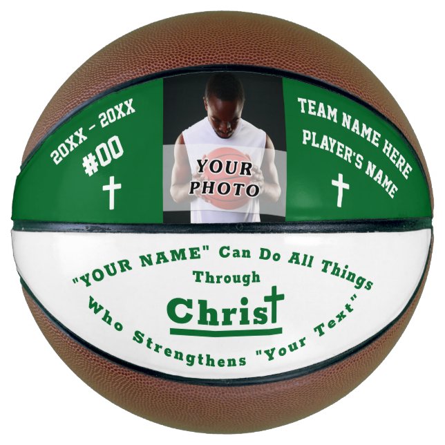 Foto und Personalisiert, Bibelverse Basketball (Vorderseite)