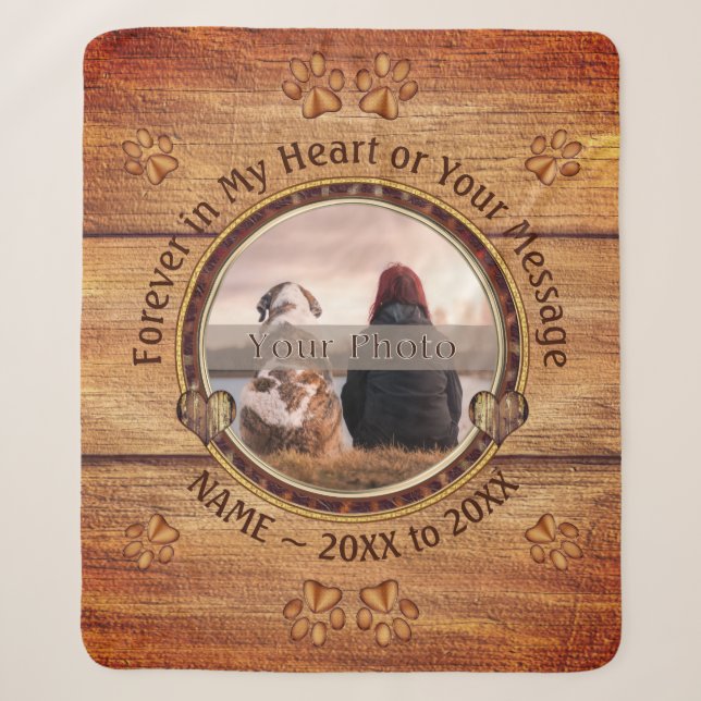 Foto und Personalisiert, Dog-Gedenktafel Sherpadecke (Vorderseite)