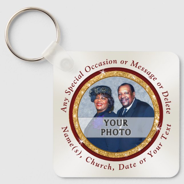 Foto und Personalisierte, Christliche Gastgeschenk Schlüsselanhänger (Vorderseite)
