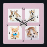 Foto- und Pfostendruckdrucke Uni Acryl-Wandsperre Quadratische Wanduhr<br><div class="desc">Dog Foto Vorlage für Sie bereit,  um Ihre eigenen Bilder hinzuzufügen. Bitte beachten Sie,  dass die Bilder nur Platzhalter sind. Die Vorlagen sind eine Idee für Ihre Instagram Fotos Ihres Pelzbabys.</div>