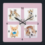 Foto- und Pfostendruckdrucke Uni Acryl-Wandsperre Quadratische Wanduhr<br><div class="desc">Dog Foto Vorlage für Sie bereit,  um Ihre eigenen Bilder hinzuzufügen. Bitte beachten Sie,  dass die Bilder nur Platzhalter sind. Die Vorlagen sind eine Idee für Ihre Instagram Fotos Ihres Pelzbabys.</div>