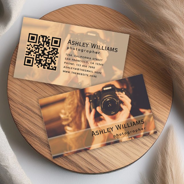 Foto- und QR-Code-Fotograf Visitenkarte (Von Creator hochgeladen)