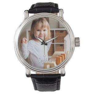 Foto und Skriptname Ihres Kindes Armbanduhr