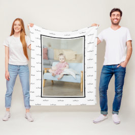 Foto und Text Einzigartige Personalisierte DIY Fleecedecke