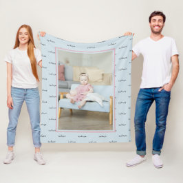 Foto und Text Einzigartige Personalisierte DIY Fleecedecke