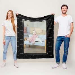 Foto und Text Einzigartige Personalisierte DIY Fleecedecke