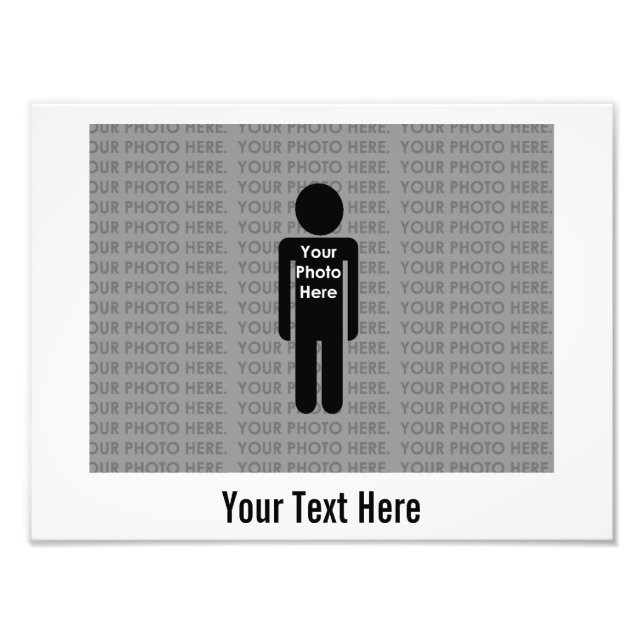 Foto und Text hier Benutzerdefiniertes Foto drucke (Vorne)