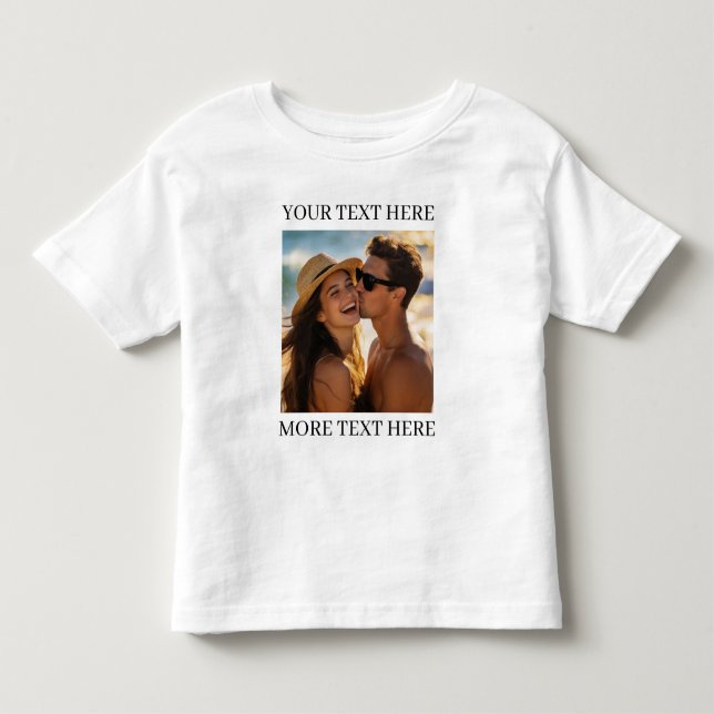 Foto und Text Kleinkind T-shirt (Vorderseite)