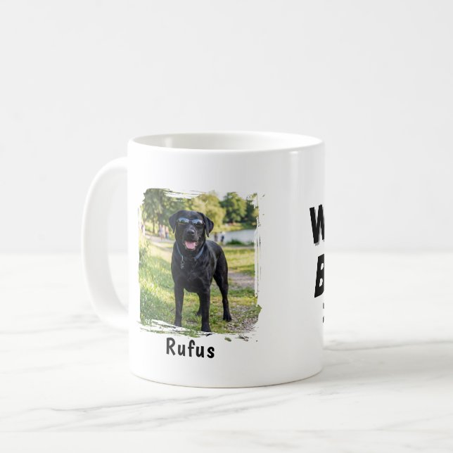 Foto- und Text-personalisierte Welt Beste Kaffeetasse (Vorderseite Links)