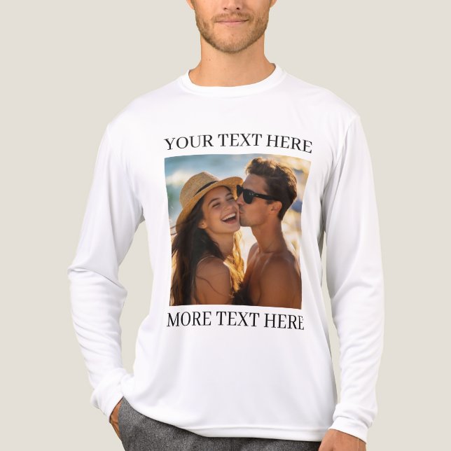 Foto und Text Tri-Blend Shirt (Vorderseite)