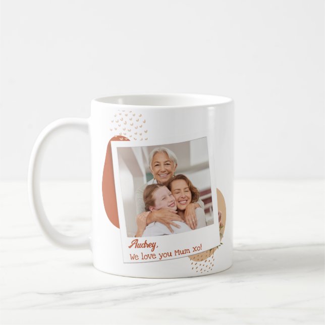 Foto- und Textgeschenk für Mama oder Familie Kaffeetasse (Links)