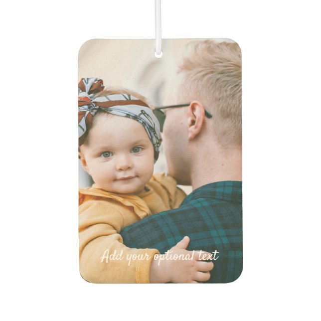 FOTO- und Textportrait-Rechteck der DIY-Familie Autolufterfrischer (Vorderseite)