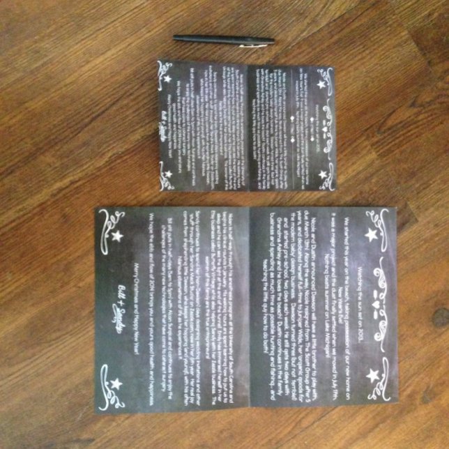 Foto und Weihnachtsbrief für Oma (5x7 compared to 8.5 x 11)