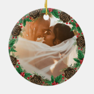 Foto Unser erstes Weihnachten als Herr und Frau Ne Keramik Ornament