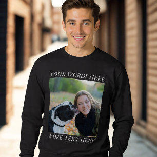Foto-Upload-Sweatshirt mit individuellem Text Sweatshirt
