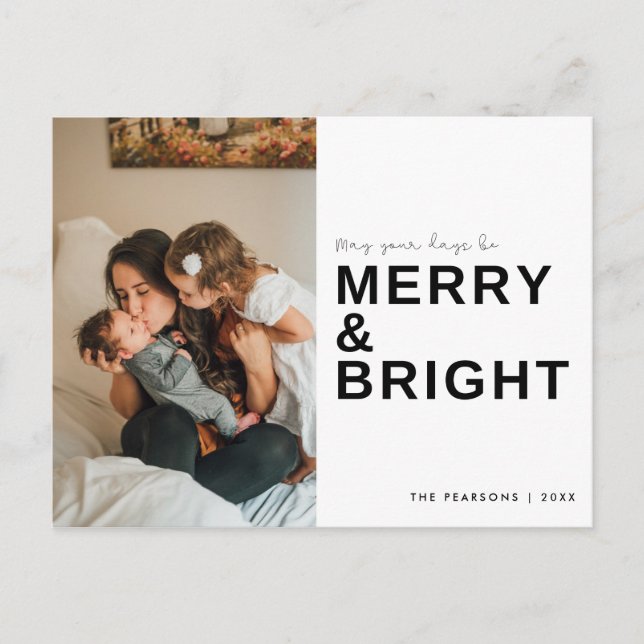 Foto-Urlaub in der Familie mit Freude und Helle Postkarte (Vorderseite)