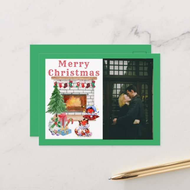 Foto Urlaubssaison Postkarte (Vorderseite/Rückseite Beispiel)