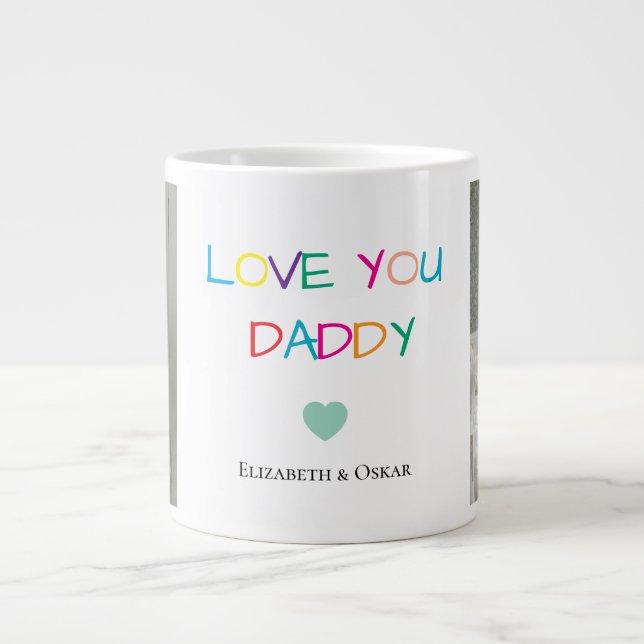 Foto Vatertag Tasse mit Kindernamen - Geschenk (Vorderseite)