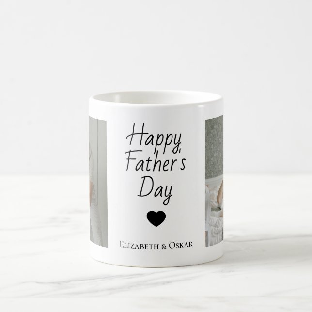 Foto Vatertag Tasse mit Kindernamen - Geschenk (Mittel)