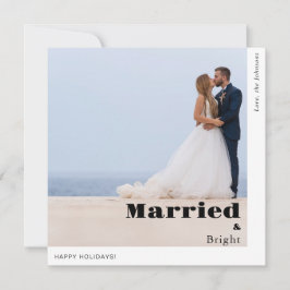 Foto Verheiratet und Happy Holidays Feiertagskarte