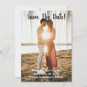 Foto-Verlobung beim Hochfahren speichern der Datum Save The Date