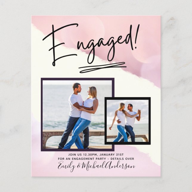 FOTO-VERLOBUNG im HAUSHALT Ankündigung SKRIPT Flyer (Vorne)