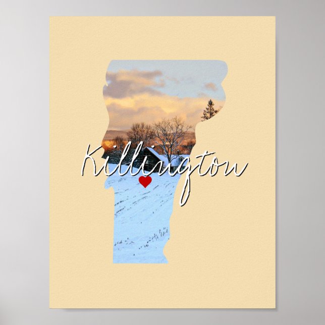 Foto Vermont und Ortsname Poster (Vorne)