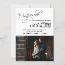 Foto vertagt Hochzeitsankündigung