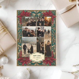 Foto Verziert Poinsettia Weihnachten