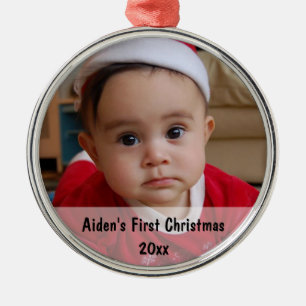 Foto-Verzierung des Babys erste Weihnachts Ornament Aus Metall