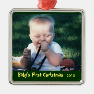 Foto-Verzierung des Babys erste Weihnachts Ornament Aus Metall